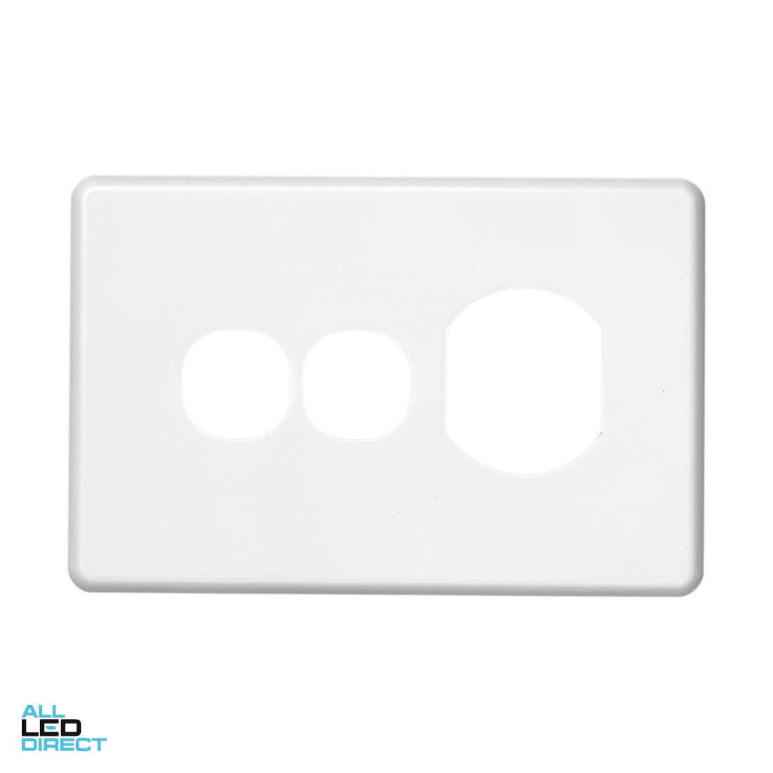 Clipsal SLIMLINE Single Internal Powerpoint Cover Plate With Extra Switch Aperture Gold ALL LED Direct