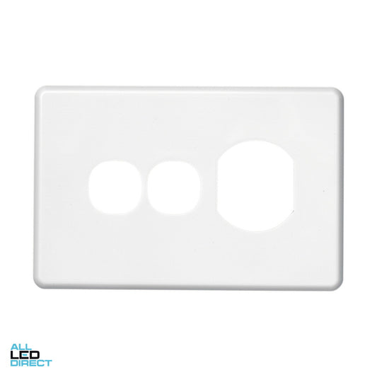 Clipsal SLIMLINE Single Internal Powerpoint Cover Plate With Extra Switch Aperture Gold ALL LED Direct