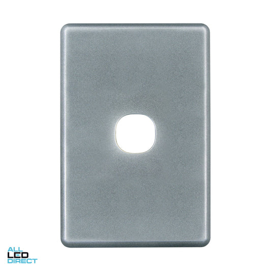 Clipsal 1 Gang SLIMLINE Internal Switch Cover Plate Chrome Shadow ALL LED Direct