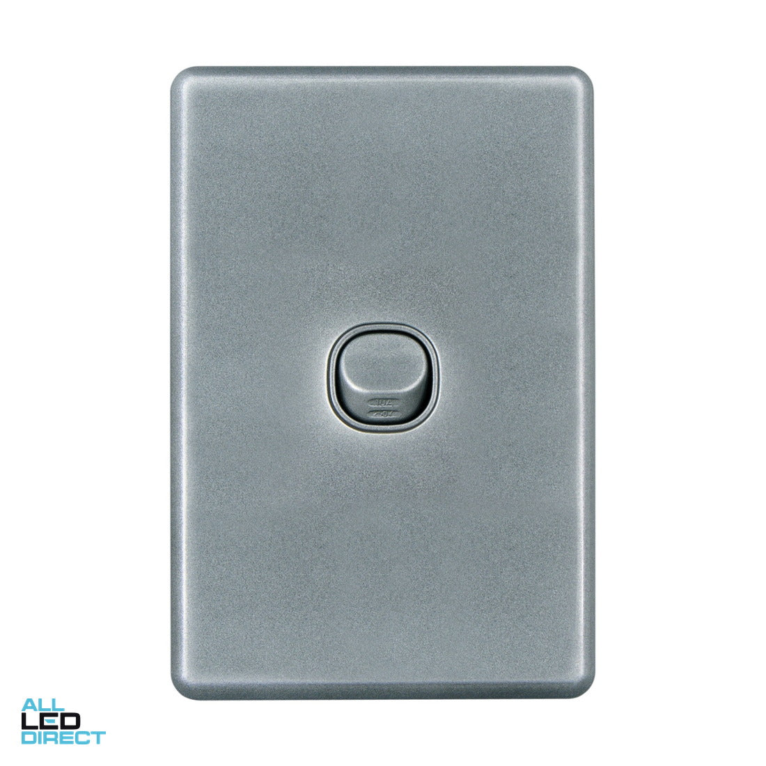 Clipsal 10 Amp 1 Gang SLIMLINE Vertical Internal Rocker Switch Soft Grey ALL LED Direct