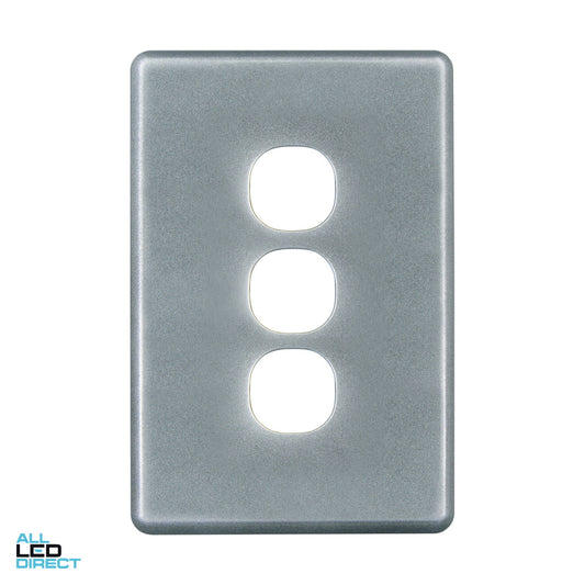 Clipsal 3 Gang SLIMLINE Internal Switch Cover Plate Gold ALL LED Direct