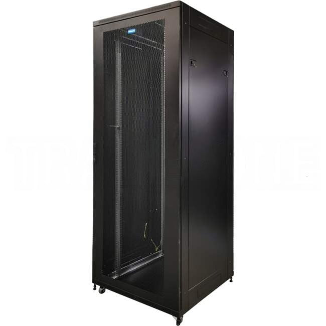 SharkRack 18RU 600mm X 1000mm Standard Data Cabinet With Perforation Single Front & Perforation Split Rear Door -  No Accessories