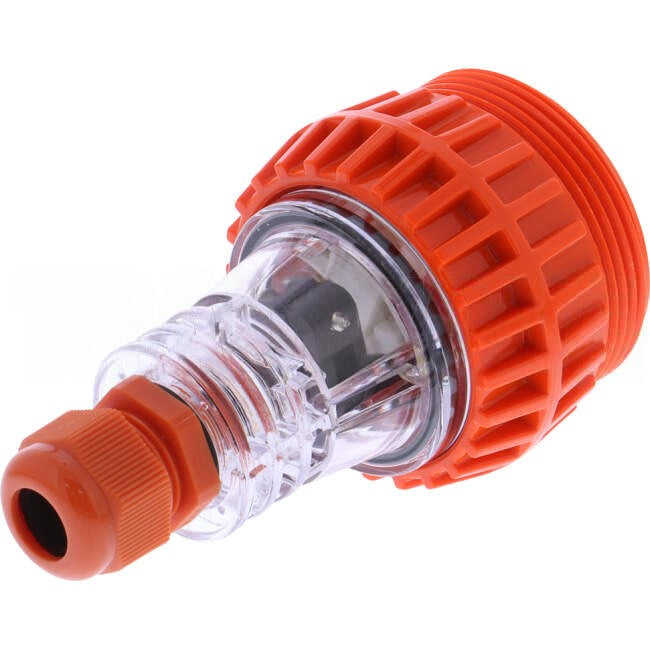 GEN3 10 Amp Single Phase 3 Flat Pins IP66 Industrial Straight Extension Socket Orange