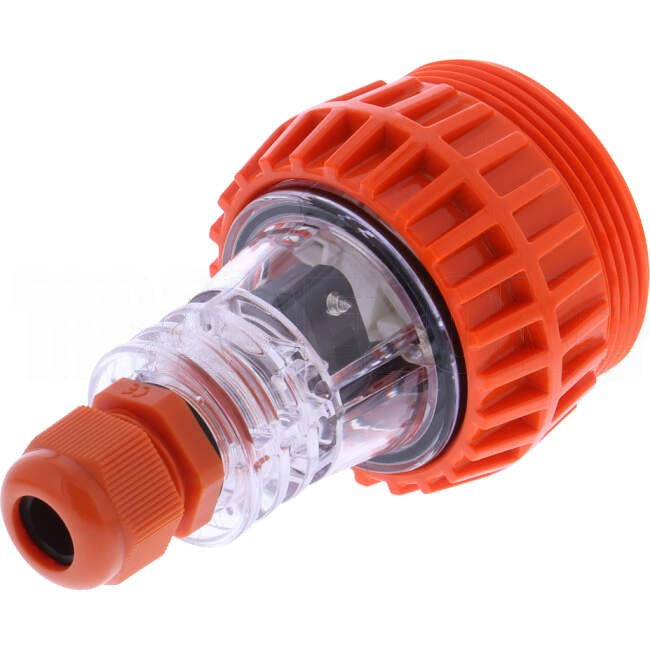 GEN3 15 Amp Single Phase 3 Flat Pins IP66 Industrial Straight Extension Socket Orange