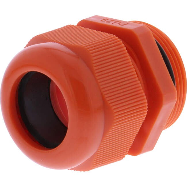 GEN3 32 Amp 1 Phase 3 Round Pins IP66 Industrial Straight Extension Socket Orange