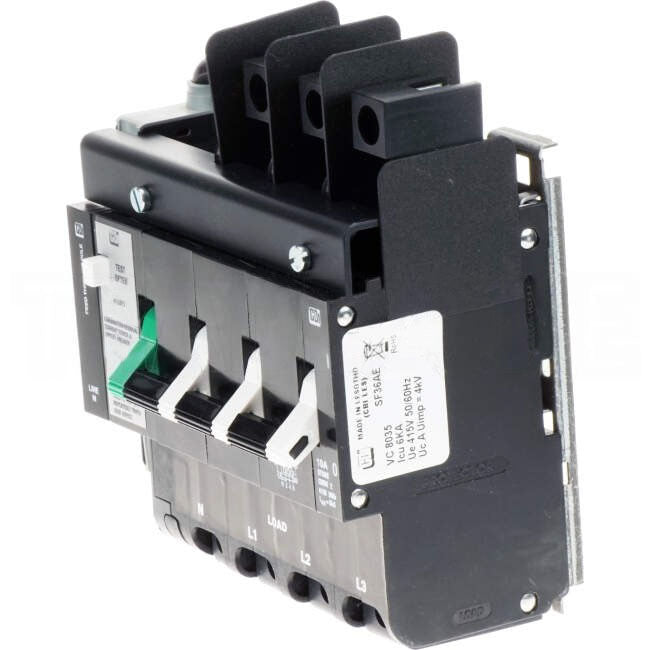 CBI Heinemann 10 Amp Residual Current Device RCD Curve 2 Busbar Mount 4 Pole 6kA 30mA