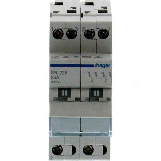 Hager 2 Pole 25 Amp Changeover Switch Grey - Default Title (SFL225)