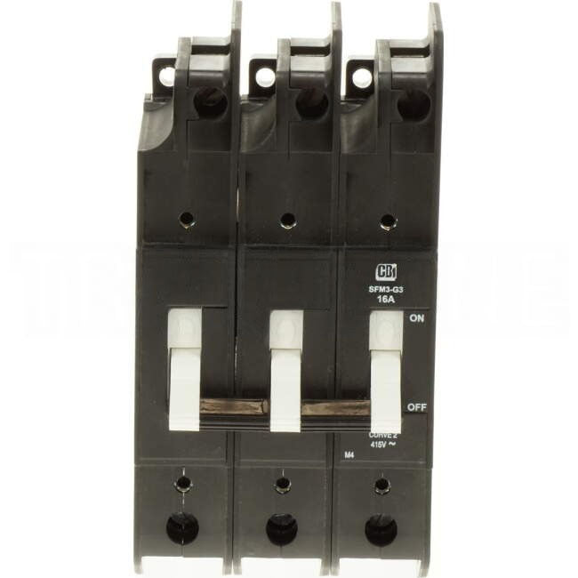 CBI Heinemann 16 Amp SFM Miniature Circuit Breaker MCB Curve 2 3 Pole 6kA