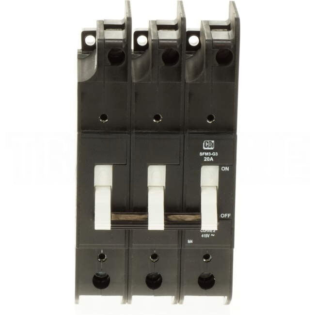 CBI Heinemann 20 Amp SFM Miniature Circuit Breaker MCB Curve 2 3 Pole 6kA