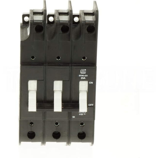 CBI Heinemann 25 Amp SFM Miniature Circuit Breaker MCB Curve 2 3 Pole 6kA