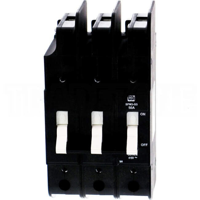 CBI Heinemann 50 Amp SFM Miniature Circuit Breaker MCB Curve 2 3 Pole 6kA