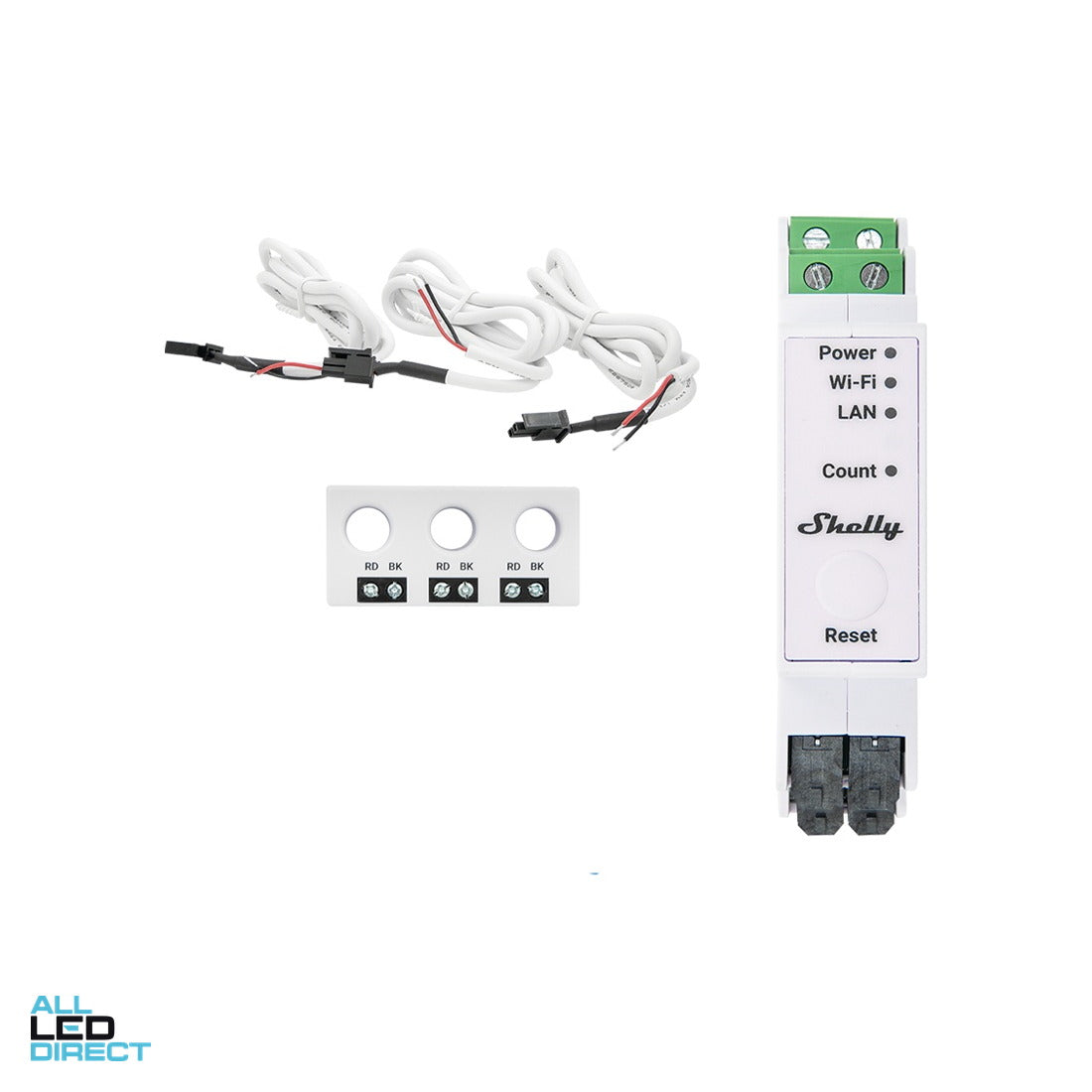 Shelly Three Phase Din Rail Energy Meter Pro ALL LED Direct