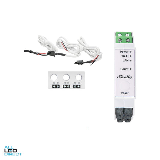 Shelly Three Phase Din Rail Energy Meter Pro ALL LED Direct