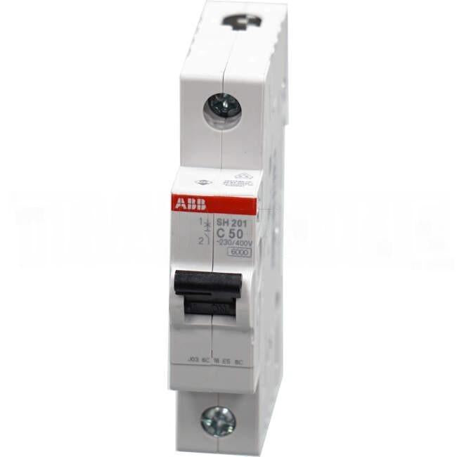 ABB 50 Amp Miniature Circuit Breaker MCB C Curve 1 Pole 6kA