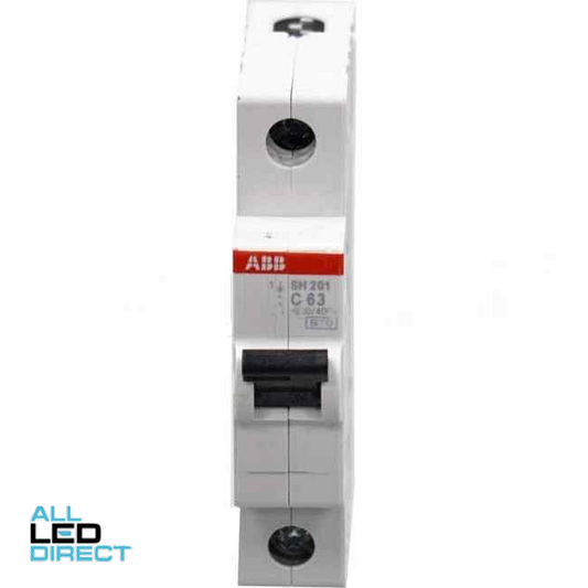 ABB 63 Amp Miniature Circuit Breaker MCB C Curve 1 Pole 6kA