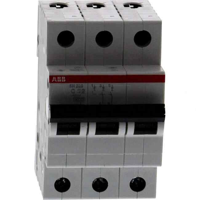 ABB 32 Amp Miniature Circuit Breaker MCB C Curve 3 Pole 6kA - Default Title (SH203C32)