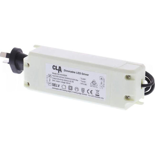 CLA 40 Watt 240mm LED Rectangular Shoplighter White With Switchable Kelvin Rating