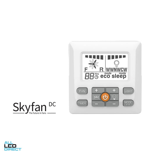 Ventair Skyfan DC LCD Wall Control Compatible With Light Models Only ALL LED Direct