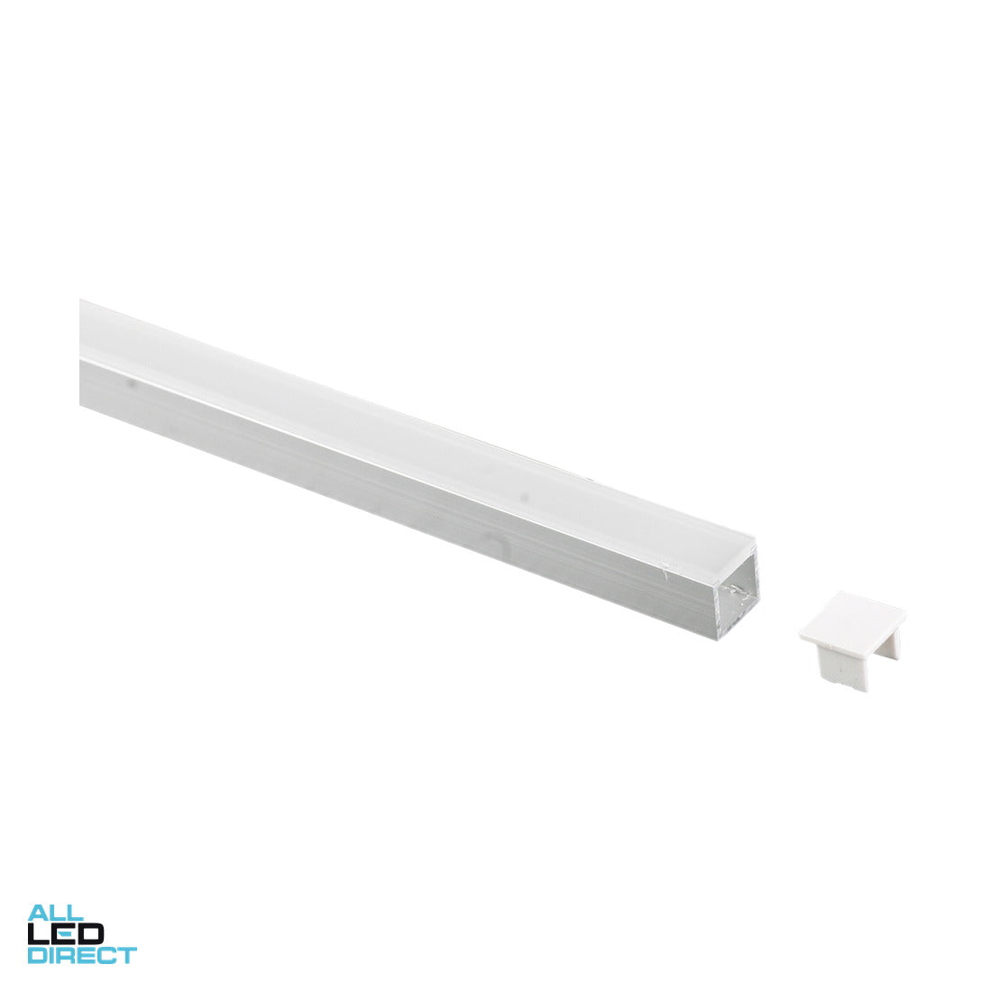 SAL 1 Metre Flush Strip Lighting Channel Extrusion Suitable For 13 mm Wide x 16 mm Deep Cut Out Silver ALL LED Direct