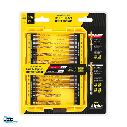 Sheffield ALPHA GOLD 23 Piece Metric Impact Hex Drill Set