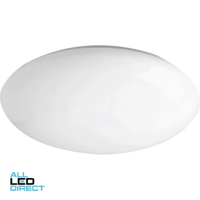 SAL 15/30 Watt Powershift 390mm OPAL Circular LED Oyster With Opal Diffuser With Switchable Kelvin Ratings 2800lm
