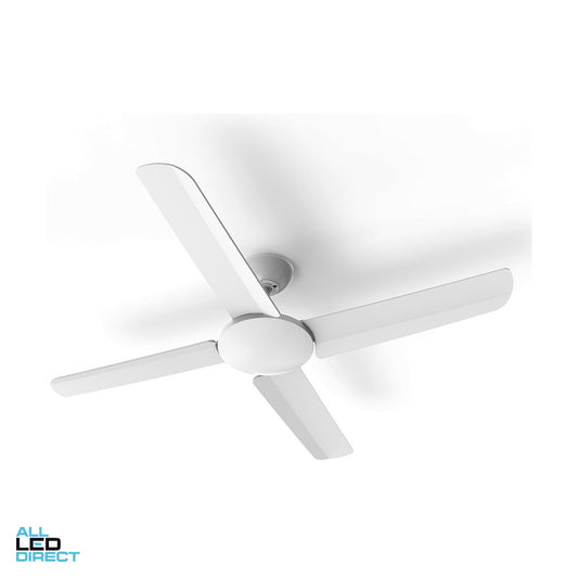 Atom 1320mm (52') SPLASH DC 4 Blade Ceiling Sweep Fan With ABS Blades Black ALL LED Direct