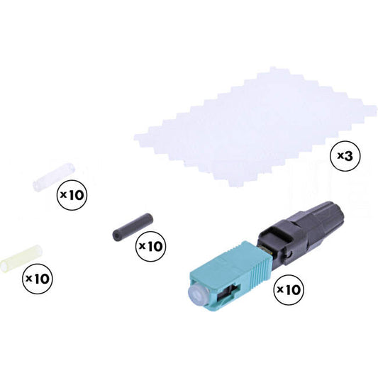 Cleerline SSF SC Multimode OM3-4 Mechanical Splice Connectors Pack Of 10