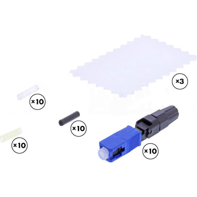 Cleerline SSF SC Singlemode OS2 UPC Mechanical Splice Connectors Pack Of 10