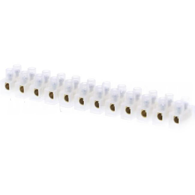 Matelec 10 Amp Terminal Block Strip Connector With 10mm Holes Natural