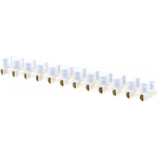 Matelec 15 AmpTerminal Block Strip Connector With 12mm Holes Natural