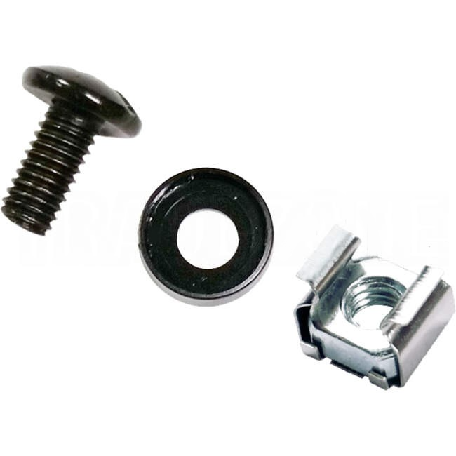 SharkRack M6 Rack Mounting Cage Nut And Screw And Washer Pack Of 20