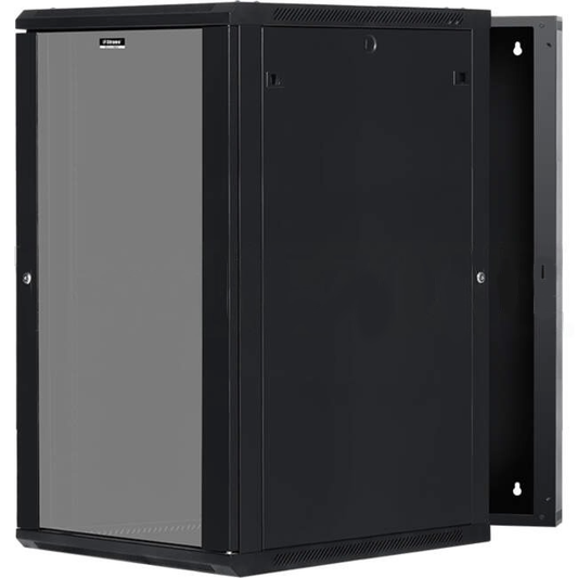 SharkRack 18RU 600mm x 700mm Wall Mounted Rack Hinged