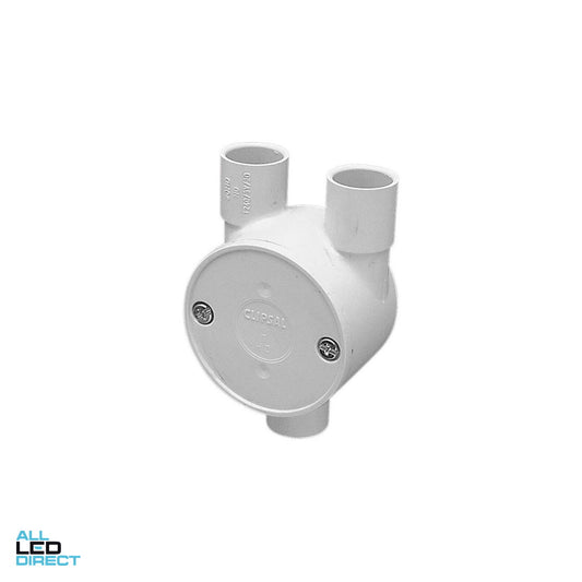 Clipsal 20mm 3 Way Shallow Round Tangential Y-Type Junction Box