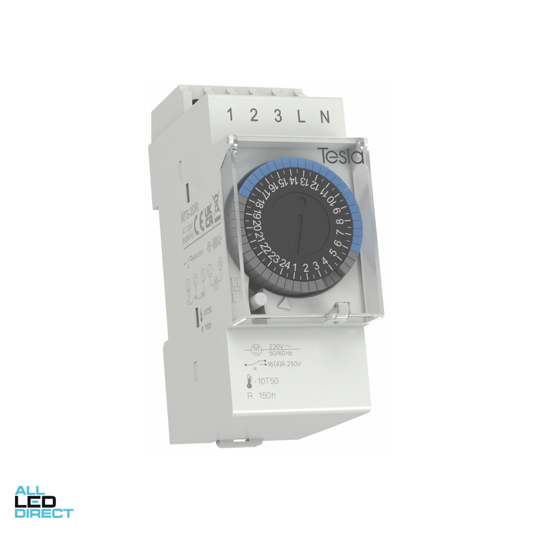 Tesla 16 Amp Analogue Time Switch With Daily/Weekly Cycle 230 Volt ALL LED Direct