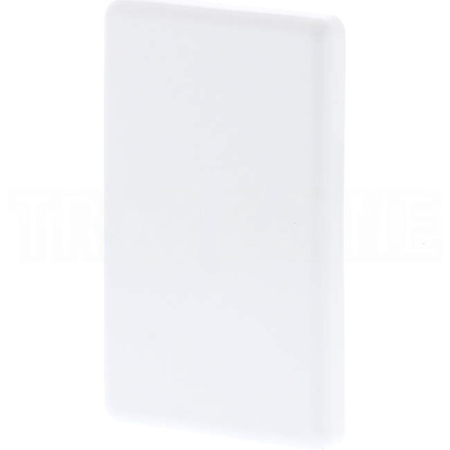 Tesla Classic Blank Plate White