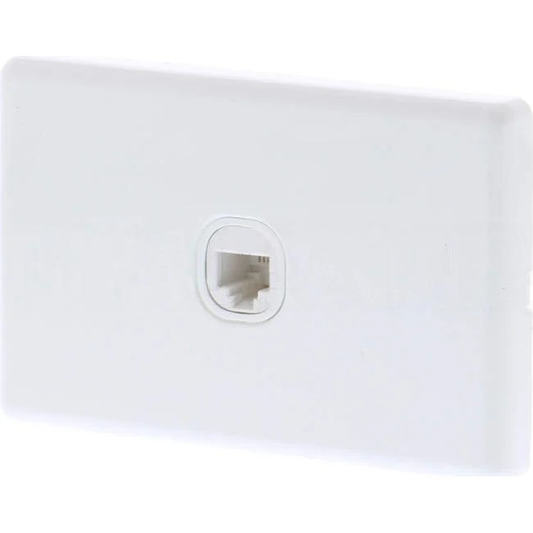 Tesla Classic Cat 6 Data Outlet White