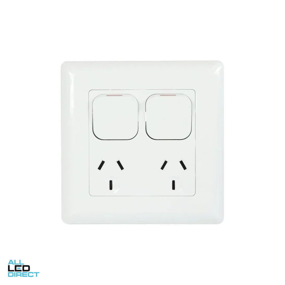 Tesla 10 Amp Large Dolly Double Internal Powerpoint White ALL LED Direct