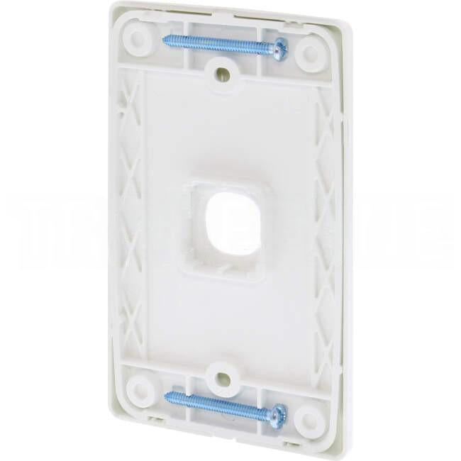 Tesla Slimline 1 Gang Switch Grid Plate White