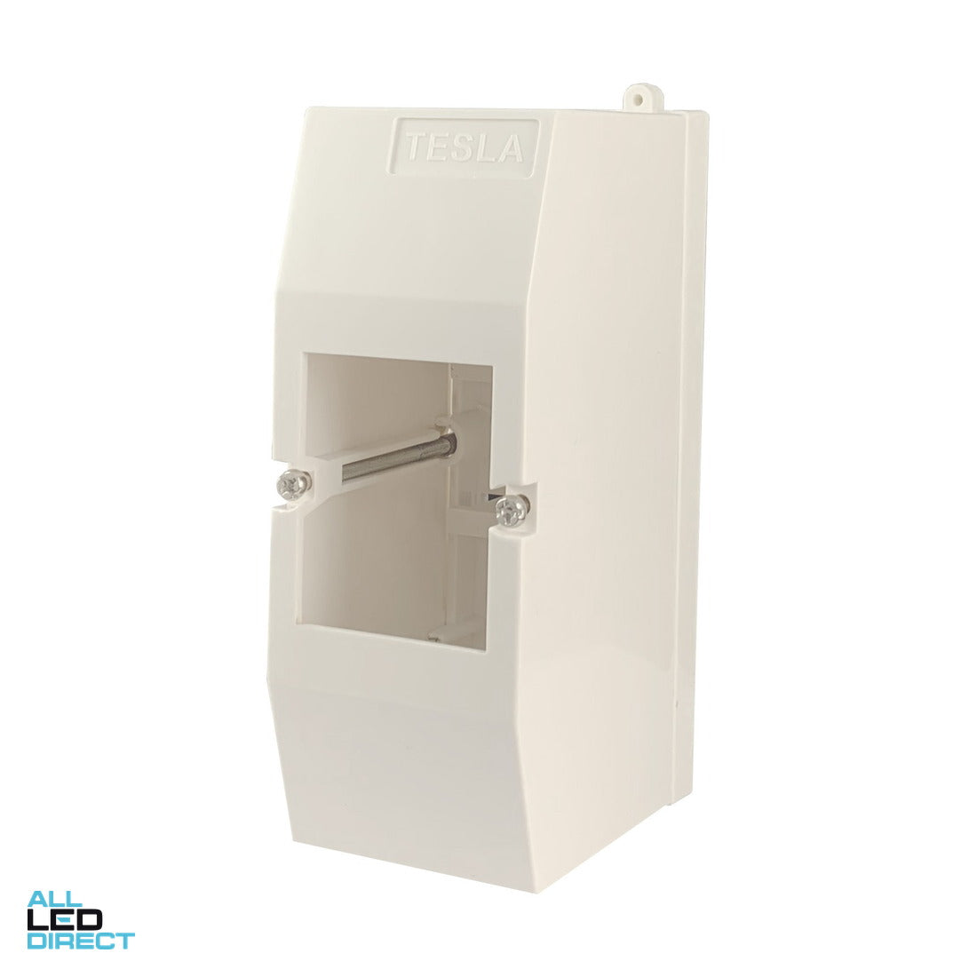 Tesla 2 Pole Surface Mounted Sealable Enclosure Including Din Rail IP30 ALL LED Direct