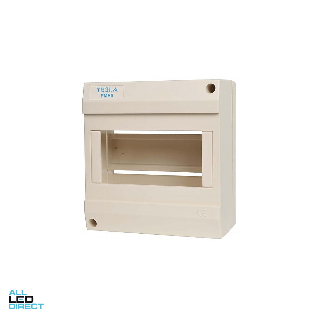 Tesla 6 Pole Surface Mounted Enclosure Including Din Rail IP30 ALL LED Direct