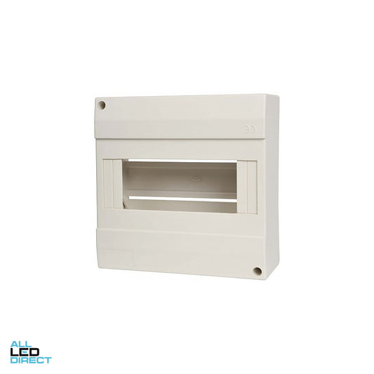 Tesla 8 Pole Surface Mounted Enclosure Including Din Rail IP30 ALL LED Direct