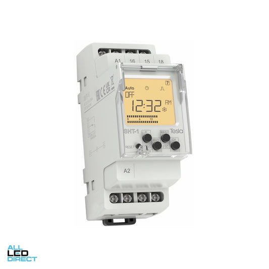 Tesla Time Switch Digital Daily/Weekly 1 Channel 24VAC/DC ALL LED Direct