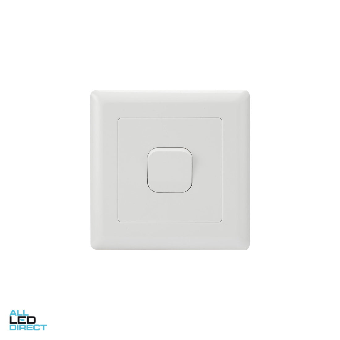 Tesla 16 Amp Large Dolly 1 Gang Internal Rocker Switch Large Format White ALL LED Direct