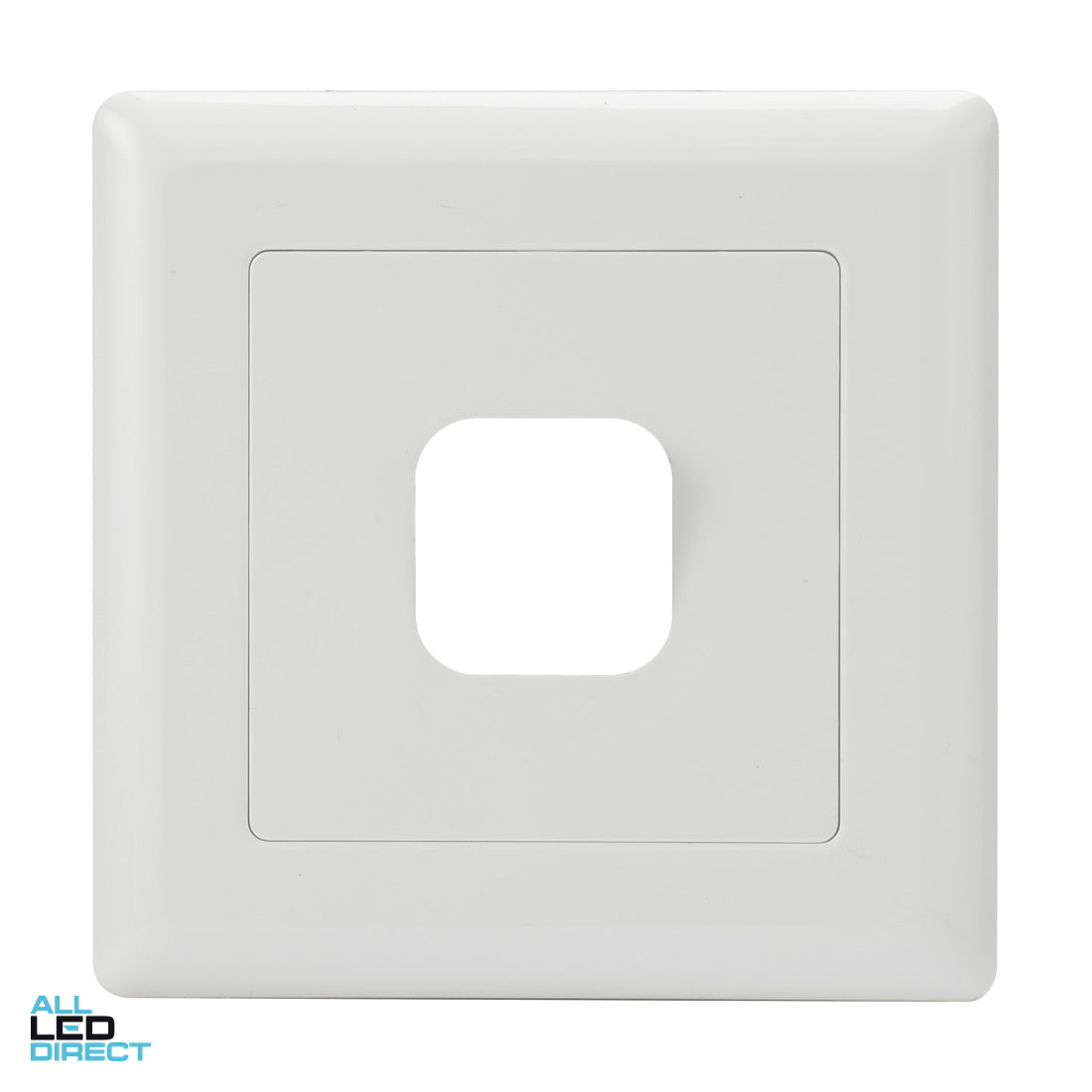Tesla 1 Gang Large Dolly Grid and Cover Plate Large Format White ALL LED Direct