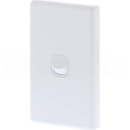 Tesla Classic 1 Gang Vertical Internal Rocker Switch White