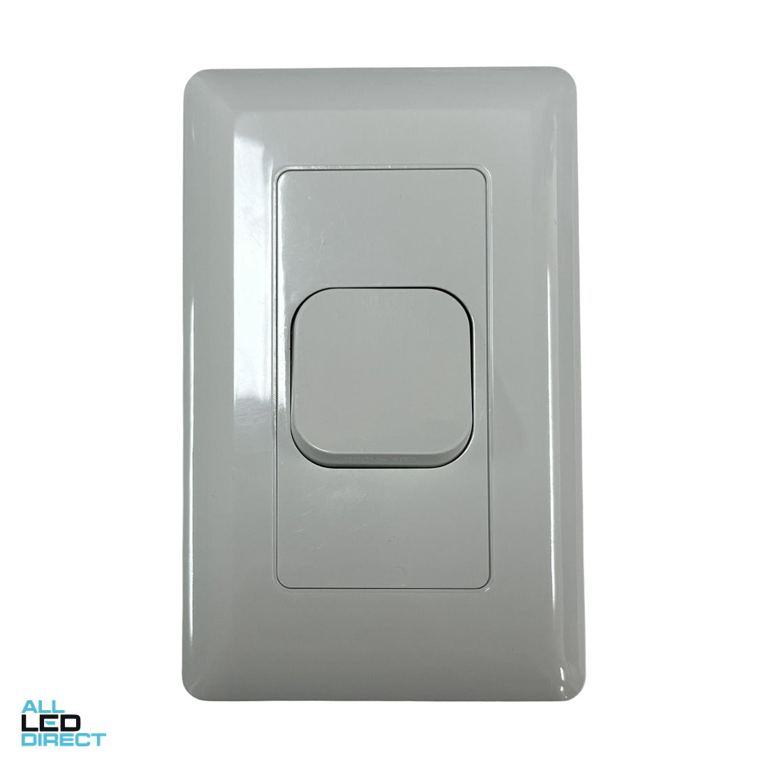 Tesla 16 Amp Large Dolly 1 Gang Internal Rocker Switch White ALL LED Direct