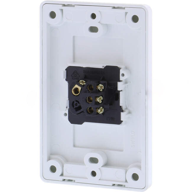 Tesla Classic 1 Gang Vertical Internal Rocker Switch White