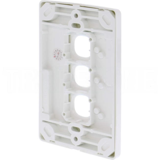 Tesla Classic 3 Gang Grid Plate & Standard Cover White