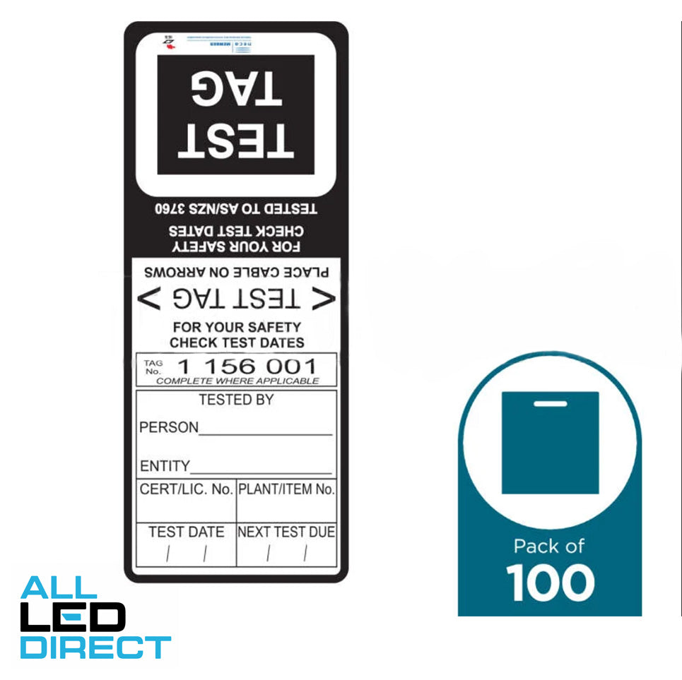 Industrial Engraving Solutions Self Laminating Test Tag Including Industrial Marking Pen Black Pack Of 100