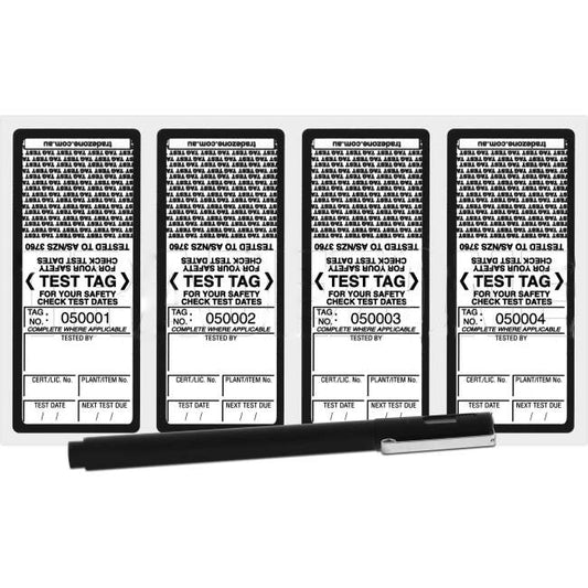 Exel Network Self Laminating Test Tag Including Industrial Marking Pen Black Pack Of 100